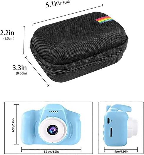 Leayjeen Kids Camera Case Compatible with Seckton/GKTZ/VATENIC/OZMI/PROGRACE/Nine Cube/Desuccu Kids Digital Camera Toys Easter Birthday Gifts and Accessories(Case Only)