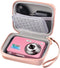 AbergBest Carrying Case for Digital Camera, Protective Case for Kodak, Canon, Sony Cameras for Travel - Rose Gold
