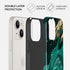 BURGA Phone Case for iPhone 13 - Cute Aesthetic Pattern Hard Shell Protection Cover for Women and Men, Emerald Pool