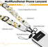 Icycay Phone Lanyard Crossbody, Floral Bee Cell Phone Strap for Around The Neck Adjustable, Flower Teacher Anti Theft