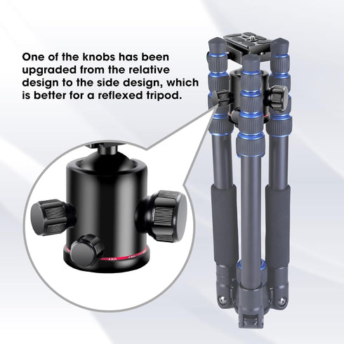 Manbily Ball Head Tripod Head - 360° Panoramic Monopod with Metal Aluminum Body, Extra Arca Swiss Plate, 17.6lbs Load