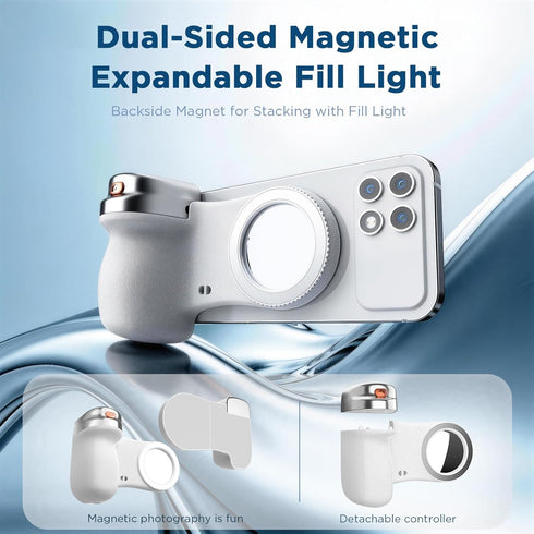 imgrose Magnetic Phone Camera Grip, Shutter Grip Handle Holder for iPhone/Android with Detachable Wireless Shutter