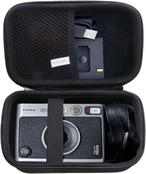 WAIYUCN Hard EVA Carrying Case for Fujifilm Instax Mini EVO Instant Camera - Black