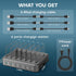 Charging Station for Multiple Devices - 65W 6 Port USB C Charger with 2 20W PD Ports, Short Cables Included