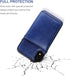 KIHUWEY Compatible with iPhone XR Wallet Case, Premium Leather Kickstand Protective Cover, Blue
