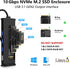 USB C Hub M.2 NVMe SSD Enclosure, 6 in 1 Multiport Adapter with 4K/60Hz HDMI, 10Gbps USB 3.0, 100W PD