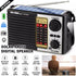 ikaufen MP3 Solar Portable FM/AM SW Radio Digital Bluetooth Speaker Player Rechargeable Comes with a Flashlight