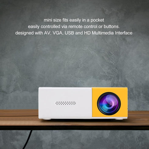 Mini Projector, 1080P Supported Video Projector, Portable Outdoor Projector, Home Theater Movie Projector for Laptop,