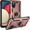 Military Grade Drop Impact Samsung Galaxy A03S Case - 360 Metal Rotating Ring Kickstand Holder Heavy Duty Case