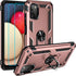 Military Grade Drop Impact Samsung Galaxy A03S Case - 360 Metal Rotating Ring Kickstand Holder Heavy Duty Case