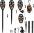 SKYK LED Flame Speaker, Tiki Torch Atmosphere Light, Outdoor Bluetooth 5.0 Wireless Speaker for Parties