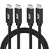 USB C to USB C Cable (2 Pack, 100W, 6FT), Nylon Braided 3.2 Gen 2 Fast Charging Cable - Black