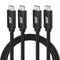 USB C to USB C Cable (2 Pack, 100W, 3FT), Nylon Braided 3.2 Gen 2 Fast Charging Cable - Black