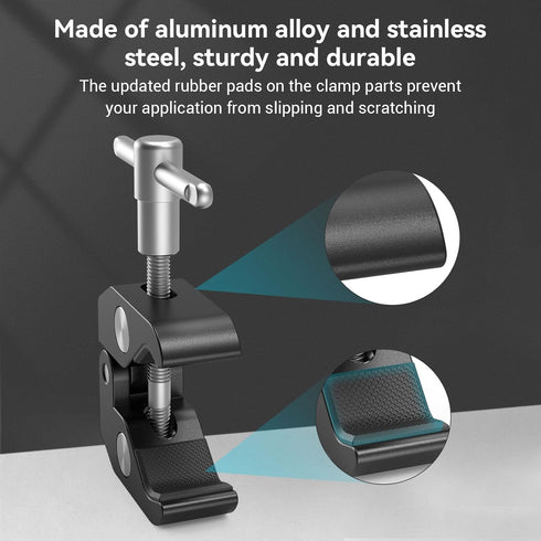 SMALLRIG Super Clamp with 1/4 and 3/8 Thread for Cameras, Lights, Umbrellas, Hooks, Shelves, and More - 735