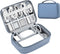 Large Capacity Electronics Accessories Organizer Case, Waterproof Leather Cord Organizer with Adjustable Divider