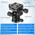 UTEBIT 40MM 360 22lbs/10kg 1/4" Metal Tripod Ball Head with Camera Quick Release Plate Swivel Camera Ball Mount Load