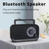 AM FM Radio with Best Reception, Portable Bluetooth Speaker Radio, Battery Operated or AC Power, Black