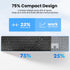 Bnnwa 3-Device (2.4G+BT), TV/Phone,12 Wireless Bluetooth Keyboard, Free Switching Ultra-Slim Compact Wireless Keyboard