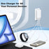 Flat USB Wall Charger, Excgood 40W 4Port USB and USB C Fast Charging Block PD+QC Foldable Wall Plug Power Adapter Multiports for iPhone 15 14 13 iPad Galaxy S24 A54 Android Phones Watch Earbuds -3Pack