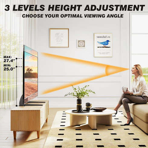 5Rcom 22 65 inch 88lbs, 800 500mm TV Stand Mount, Universal TV Stand Tabletop for to Plasma LCD LED Flat Screen TVs