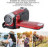 FOSA 1080P 16MP 16x 2.7in HD Camera Camcorder, DV Camera Digital Zoom Video Camera, TFT Rotatable Screen, Built