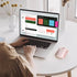 seenda Wireless Mouse, Bluetooth Mouse for Laptop, Dual Mode (Bluetooth + 2.4G USB), Compatible with MacBook, Pink