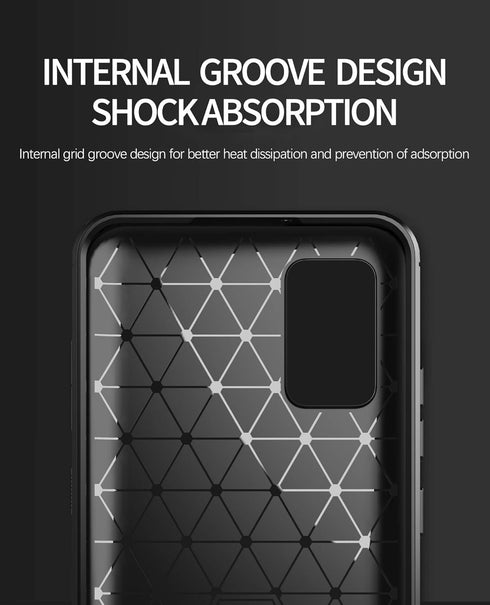 Samsung Galaxy A02S Case with HD Screen Protector, Soft TPU Slim Fashion Non-Slip Protective Cover (Black Brushed TPU)