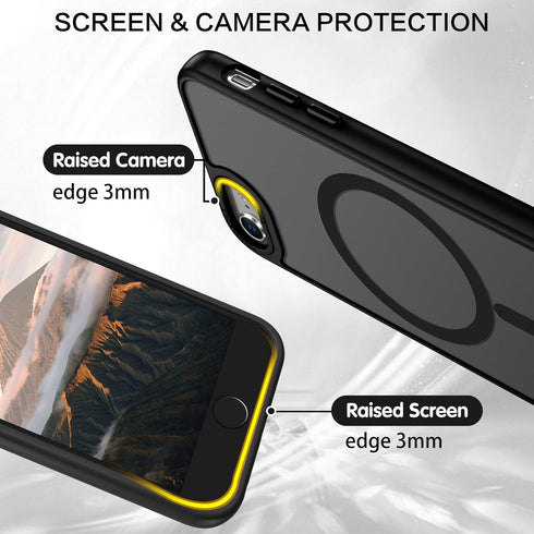 BENTOBEN Magnetic iPhone SE Case, Compatible with Magsafe, Translucent Matte Slim Thin Shockproof Cover
