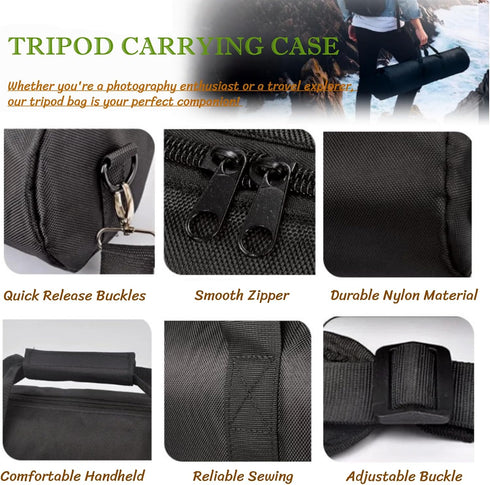BLIRITEL 31.5 inch (31.5 5.12 Inch) Tripod Carrying Case, Heavy Duty Padded Tripod Bag with Shoulder Strap for Light