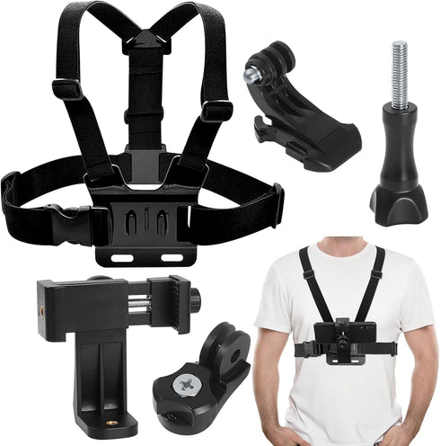 Fulushouxi Mobile Phone Chest Adjustable Strap Mount GoPro Chests, Cell Phone Clips Harness
