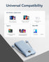 VEGER Portable Charger for iPhone, Built-in Cables and Wall Plug, 10000mAh Slim Fast Charging Power Bank