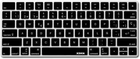 XSKN Spanish Language Ultra Thin Silicone Keyboard Skin Cover for A1644 Magic Keyboard, 2015 Version, US Layout