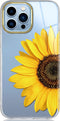 BAISRKE iPhone 13 Pro Case - Clear Case with Sunflower, Shockproof Hard Back Cover for 6.1 inch 2021