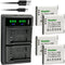 Kastar 4-Pack Battery and LTD2 USB Charger for Olympus Li-50B Panasonic VW-VBX090 Pentax D-Li92 Battery