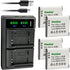 Kastar 4-Pack Battery and LTD2 USB Charger for Olympus Li-50B Panasonic VW-VBX090 Pentax D-Li92 Battery
