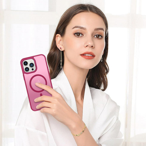 BENTOBEN iPhone 14 Pro Case, Plum Red - Slim Fit, Shockproof, Translucent Matte, Compatible with MagSafe, 6.1" Cover.