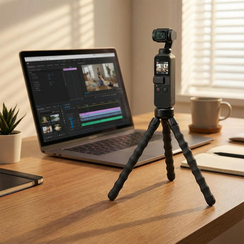 Hocoder 3, Insta360 X5 X3 X4 Mini Tripod Flexible Desktop Stand Compact Tripod Compatible with DJI Pocket Action
