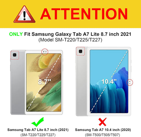 Fintie Slim Case for Samsung Galaxy Tab A7 Lite 8.7 Inch 2021 Model, Ultra Thin Lightweight Hard Back Shell
