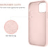 DUEDUE Liquid Silicone Soft Gel Rubber Case for iPhone 12 Pro Max 6.7", Full Protective with Microfiber Cloth Lining,