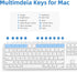 OMOTON Bluetooth Keyboard and Mouse Combo for Mac, Wireless Multi-Device Keyboard with Numeric Keypad (White)