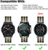 Band for Samsung Gear S3 / Galaxy Watch 46mm / Galaxy Watch 3 45mm, 22mm 7-Rows Stainless Steel Replacement Strap