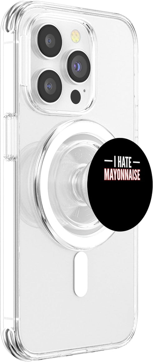 Funny Anti Mayonnaise Design Idea I Hate Mayonnaise Hater PopSockets MagSafe PopGrip for iPhone