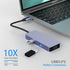 HOPDAY 6 1 4K 3.0 USB C Hub, Docking Station, in Dual Monitor USB C Adapter with VGA, HDMI, USB Ports, SD/TF Card