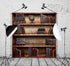 BELECO 6x6ft Fabric Vintage Bookshelf Backdrop Library Books Antique Book Racks School Bookcase Backdrop