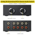 PROZOR RCA Switch 4 Way Bi-Directional RCA Splitter with Volume Control and Switch Button, RCA Audio Selector with No Power Supply Needed for DVD Stereo Speaker CD Player