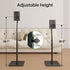 USX MOUNT Universal Speaker Stands, Height Adjustable 30.0" to 39.1" for Satellite & Small Bookshelf Speakers, 1 Pair