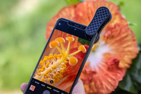 Happy Hydro - Nug Shot Clip On Macro Lens Kit - Includes Macro and Wide Angle Lenses - Compatible with iPhone