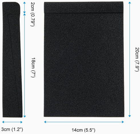 SS5 Studio Monitor Isolation Pads, High-Density Acoustic Foam Tilted Tabletop Speaker Stands for Midsize Bookshelf
