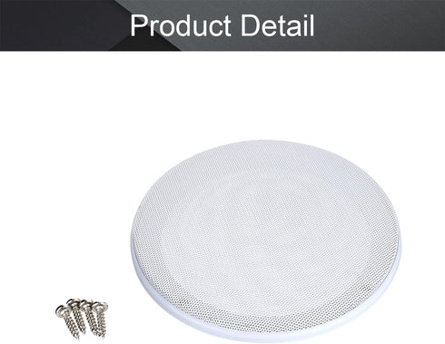 Fielect 2Pcs 6.5" Speaker Grill Covers, White Subwoofer Grill Cover Guard Protector with 8 Screws