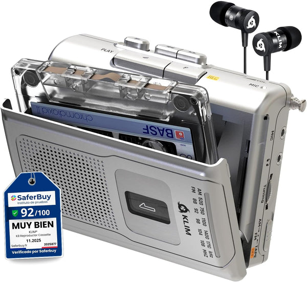 KLIM K8 Cassette Tape Player Portable - Cassette Recorder - NEW Version -
